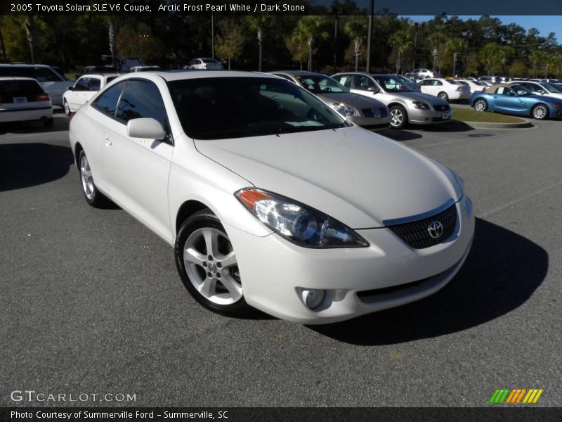 Arctic Frost Pearl White / Dark Stone 2005 Toyota Solara SLE V6 Coupe