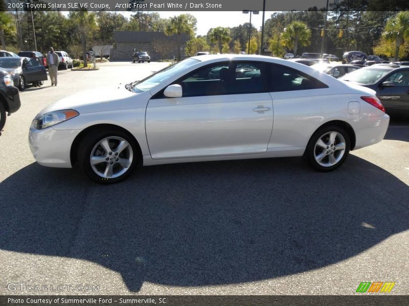 Arctic Frost Pearl White / Dark Stone 2005 Toyota Solara SLE V6 Coupe