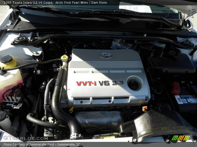 Arctic Frost Pearl White / Dark Stone 2005 Toyota Solara SLE V6 Coupe