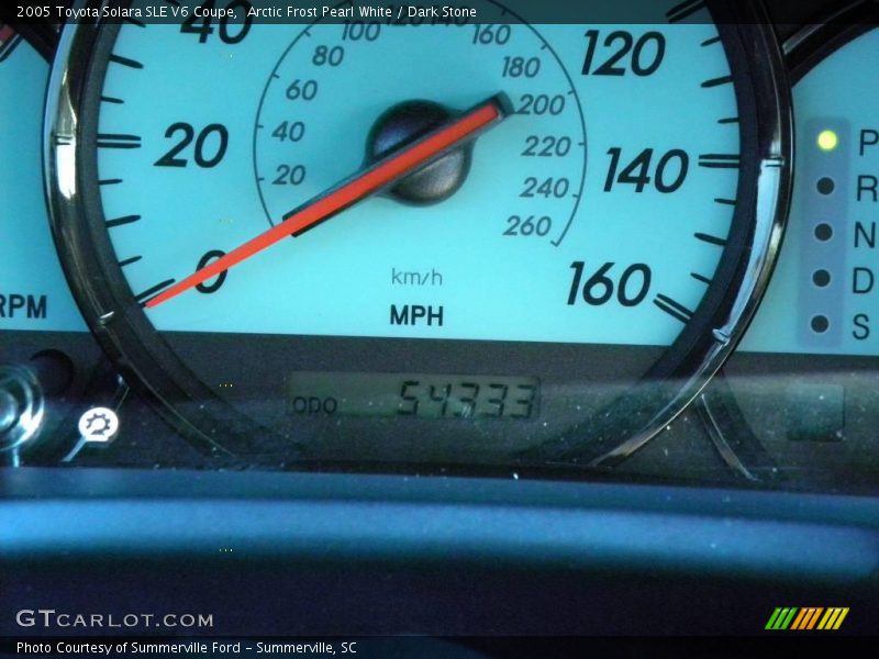 Arctic Frost Pearl White / Dark Stone 2005 Toyota Solara SLE V6 Coupe