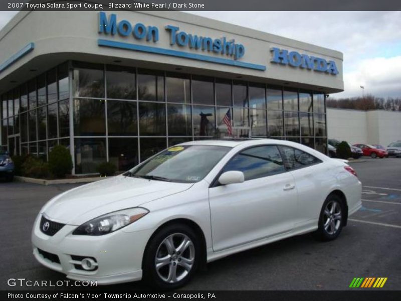 Blizzard White Pearl / Dark Stone 2007 Toyota Solara Sport Coupe
