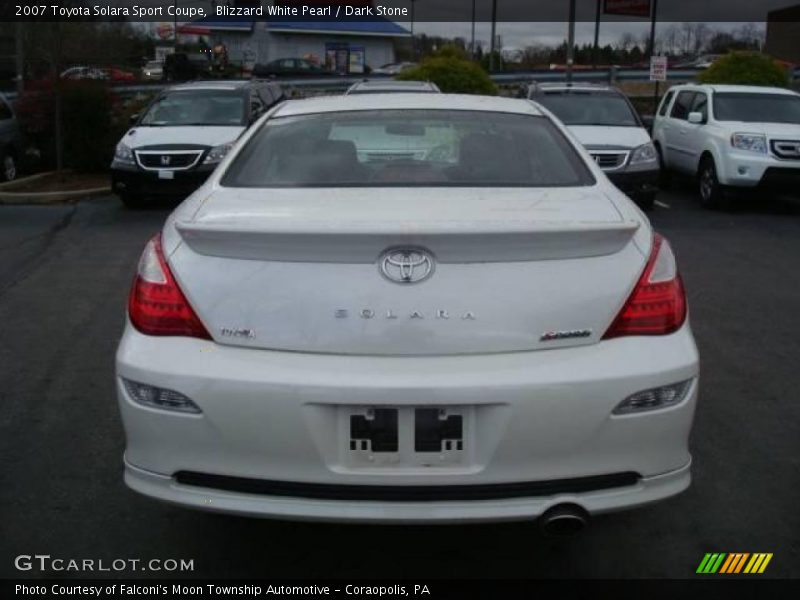 Blizzard White Pearl / Dark Stone 2007 Toyota Solara Sport Coupe