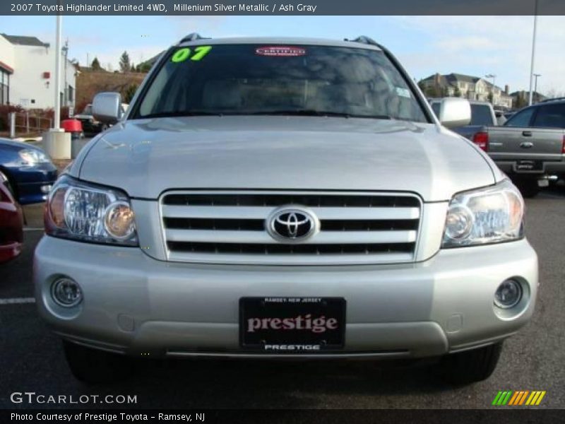Millenium Silver Metallic / Ash Gray 2007 Toyota Highlander Limited 4WD