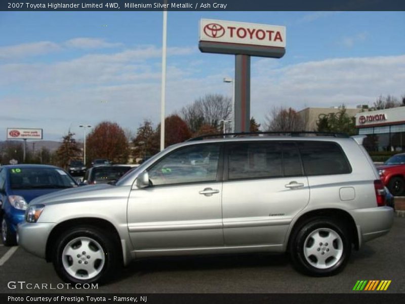 Millenium Silver Metallic / Ash Gray 2007 Toyota Highlander Limited 4WD