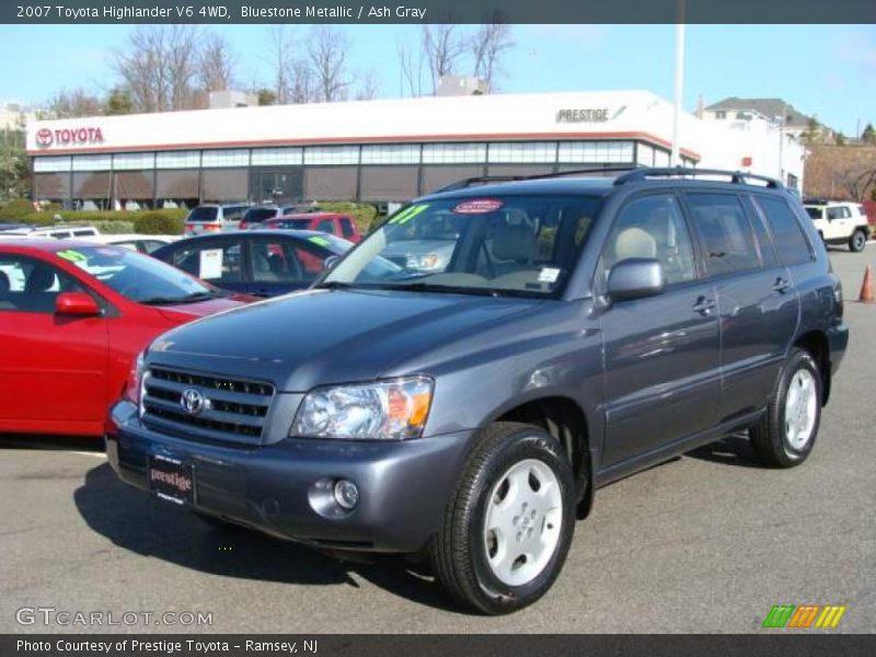 Bluestone Metallic / Ash Gray 2007 Toyota Highlander V6 4WD