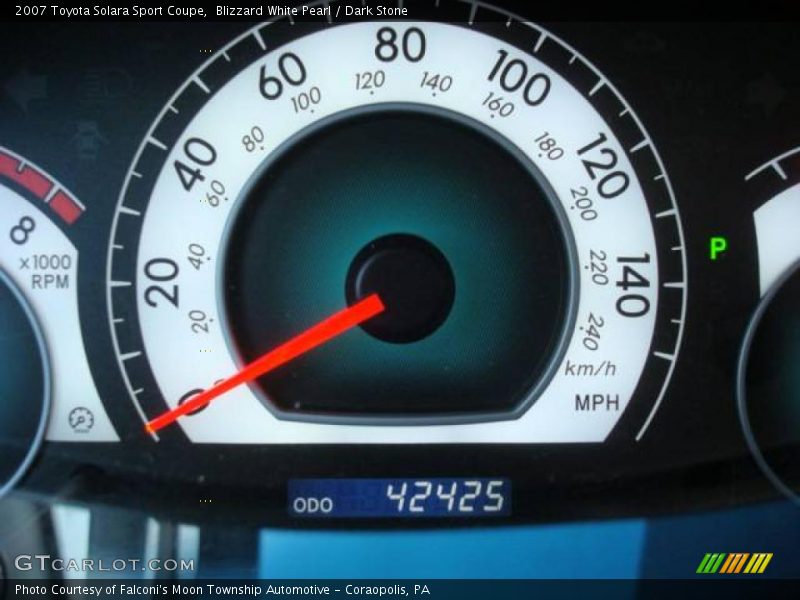 Blizzard White Pearl / Dark Stone 2007 Toyota Solara Sport Coupe
