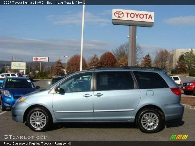 Blue Mirage Metallic / Stone 2007 Toyota Sienna LE AWD