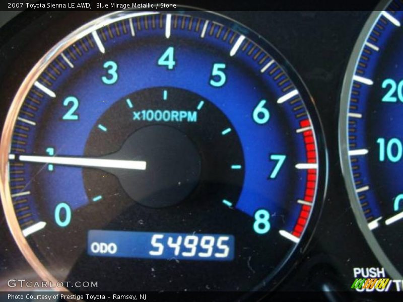 Blue Mirage Metallic / Stone 2007 Toyota Sienna LE AWD