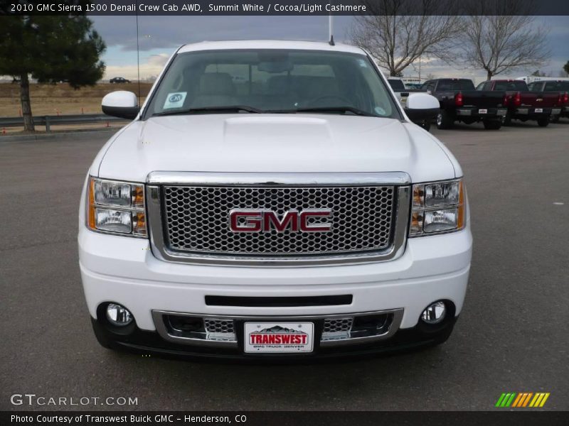 Summit White / Cocoa/Light Cashmere 2010 GMC Sierra 1500 Denali Crew Cab AWD