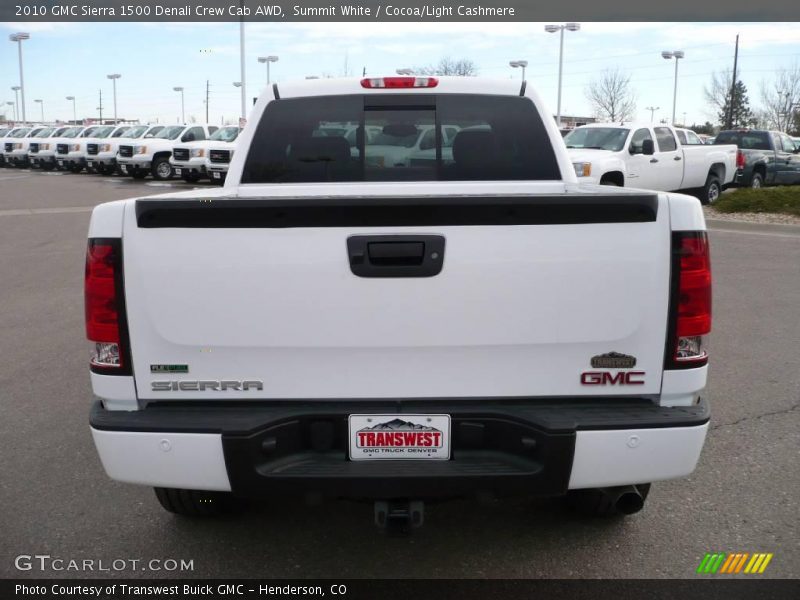 Summit White / Cocoa/Light Cashmere 2010 GMC Sierra 1500 Denali Crew Cab AWD