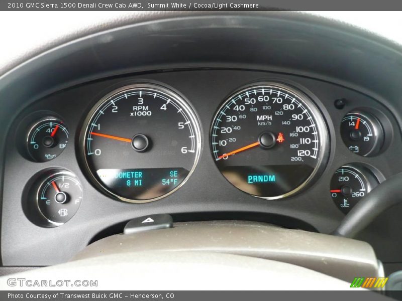 Summit White / Cocoa/Light Cashmere 2010 GMC Sierra 1500 Denali Crew Cab AWD