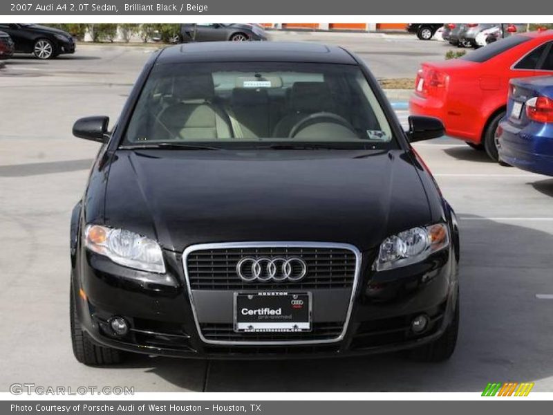 Brilliant Black / Beige 2007 Audi A4 2.0T Sedan