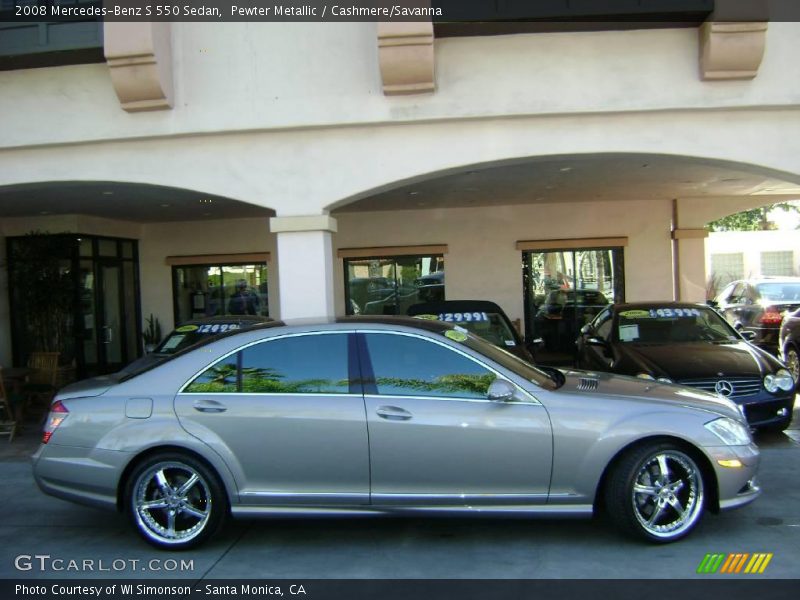 Pewter Metallic / Cashmere/Savanna 2008 Mercedes-Benz S 550 Sedan