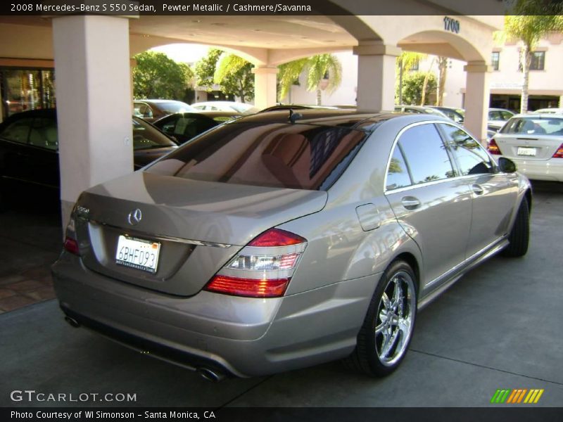 Pewter Metallic / Cashmere/Savanna 2008 Mercedes-Benz S 550 Sedan