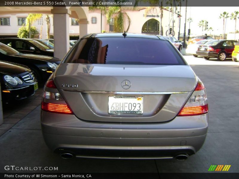 Pewter Metallic / Cashmere/Savanna 2008 Mercedes-Benz S 550 Sedan