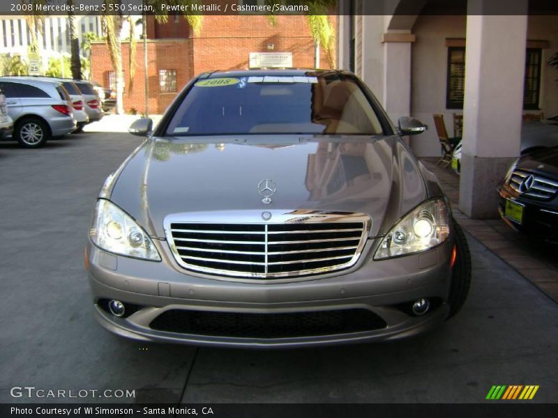 Pewter Metallic / Cashmere/Savanna 2008 Mercedes-Benz S 550 Sedan