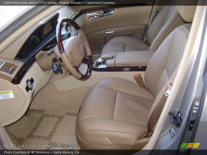 Pewter Metallic / Cashmere/Savanna 2008 Mercedes-Benz S 550 Sedan