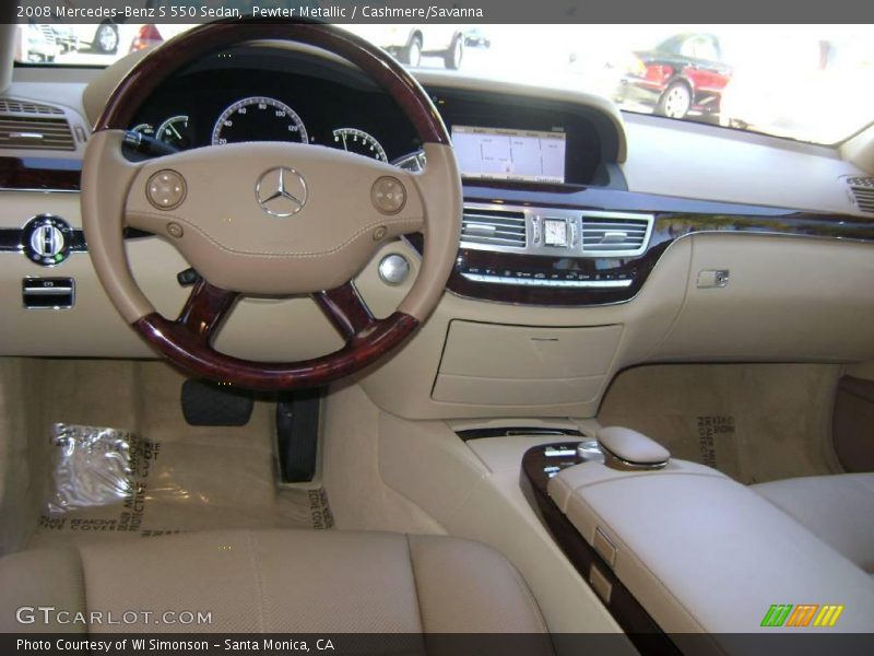 Pewter Metallic / Cashmere/Savanna 2008 Mercedes-Benz S 550 Sedan