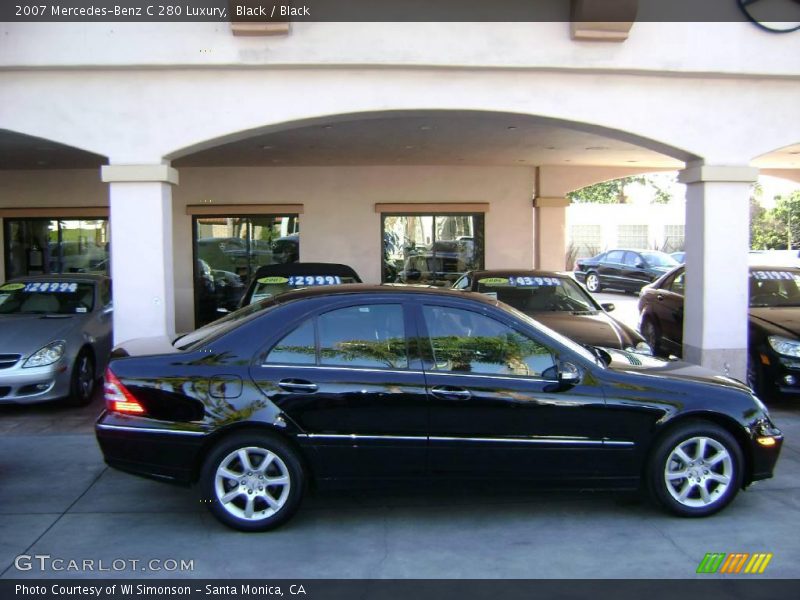 Black / Black 2007 Mercedes-Benz C 280 Luxury