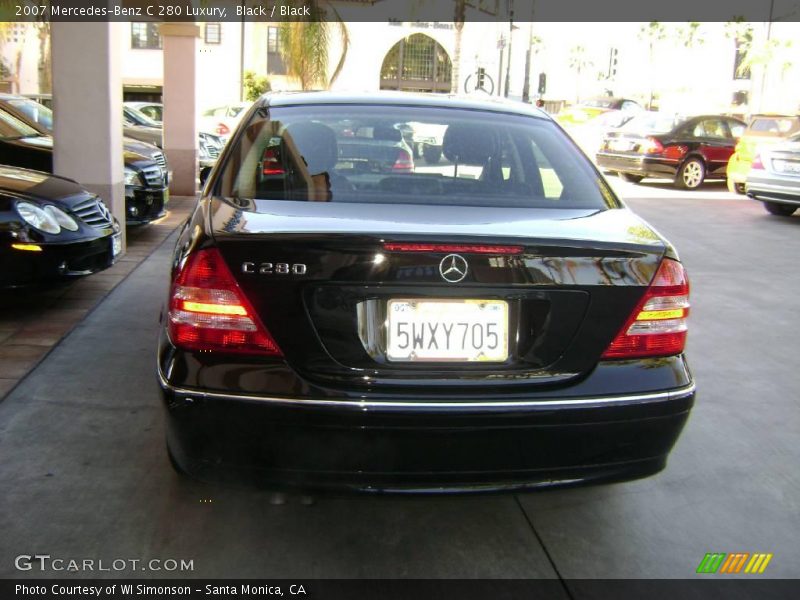Black / Black 2007 Mercedes-Benz C 280 Luxury