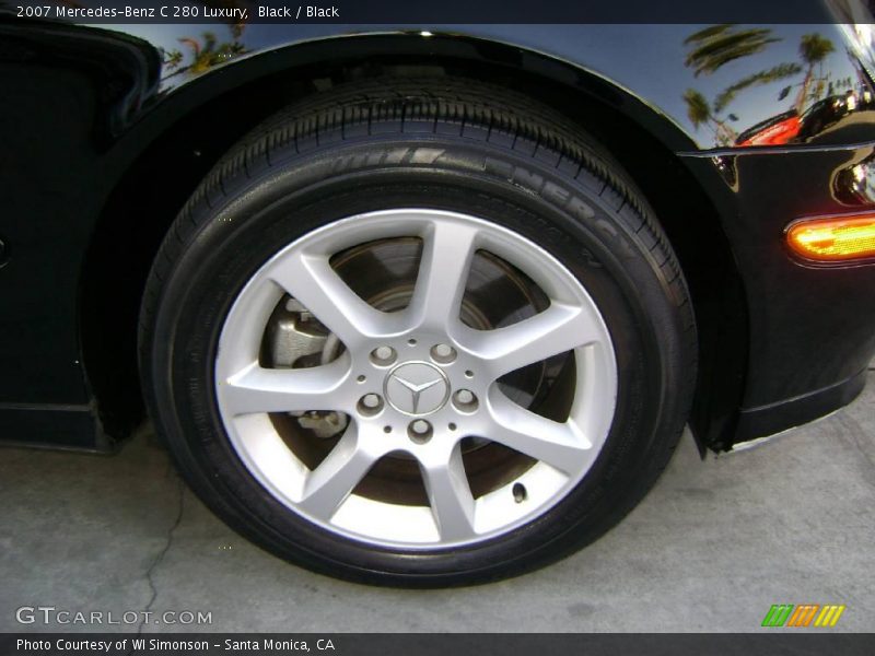 Black / Black 2007 Mercedes-Benz C 280 Luxury