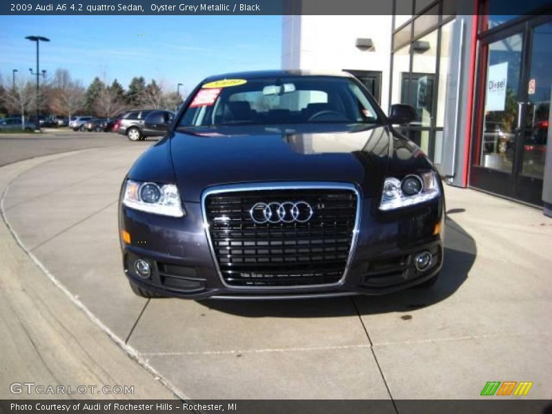 Oyster Grey Metallic / Black 2009 Audi A6 4.2 quattro Sedan