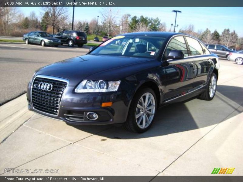 Oyster Grey Metallic / Black 2009 Audi A6 4.2 quattro Sedan