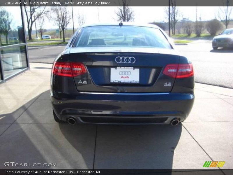 Oyster Grey Metallic / Black 2009 Audi A6 4.2 quattro Sedan