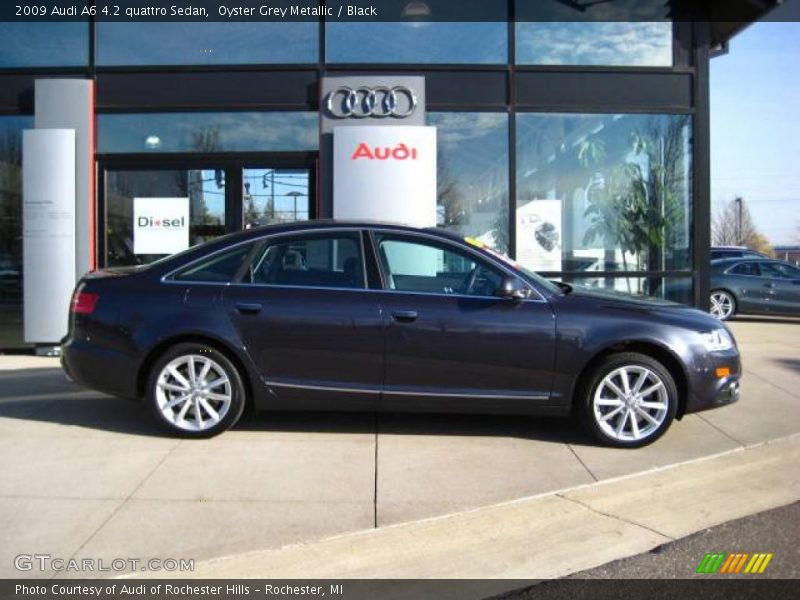 Oyster Grey Metallic / Black 2009 Audi A6 4.2 quattro Sedan