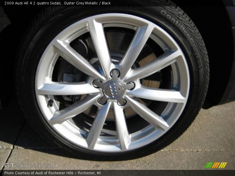 Oyster Grey Metallic / Black 2009 Audi A6 4.2 quattro Sedan
