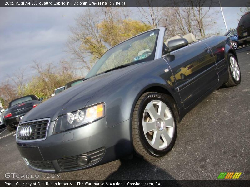 Dolphin Grey Metallic / Beige 2005 Audi A4 3.0 quattro Cabriolet