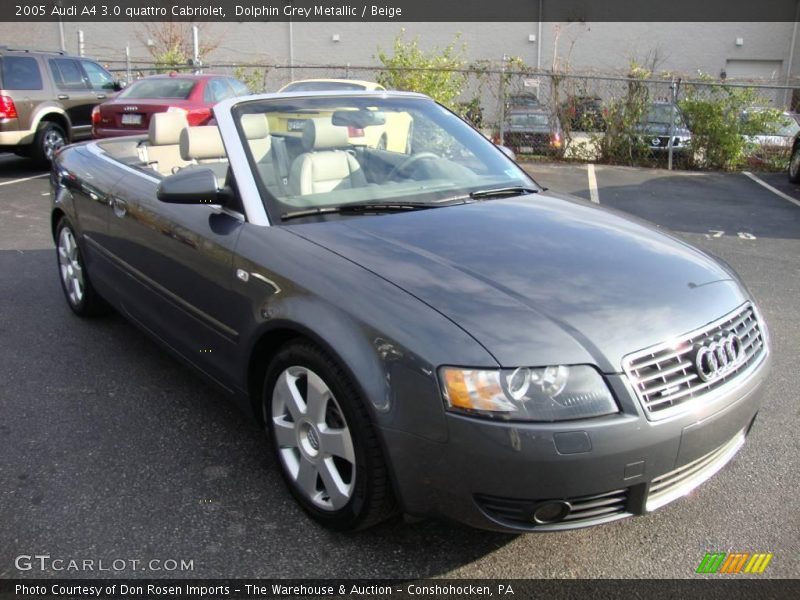 Dolphin Grey Metallic / Beige 2005 Audi A4 3.0 quattro Cabriolet