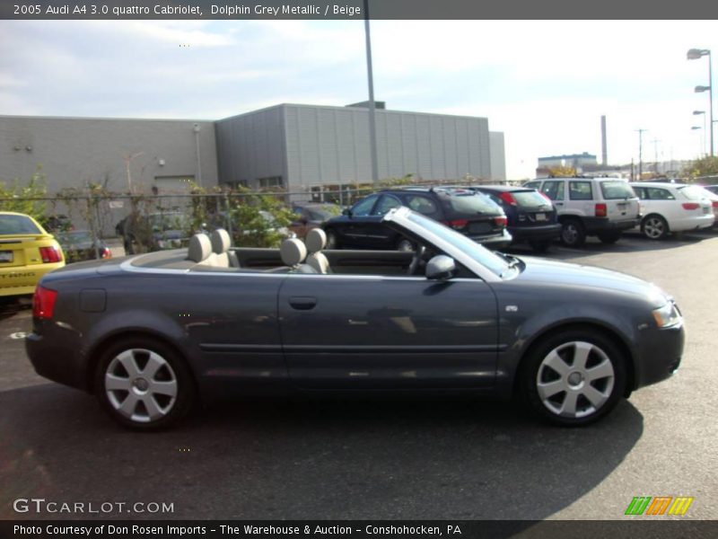 Dolphin Grey Metallic / Beige 2005 Audi A4 3.0 quattro Cabriolet