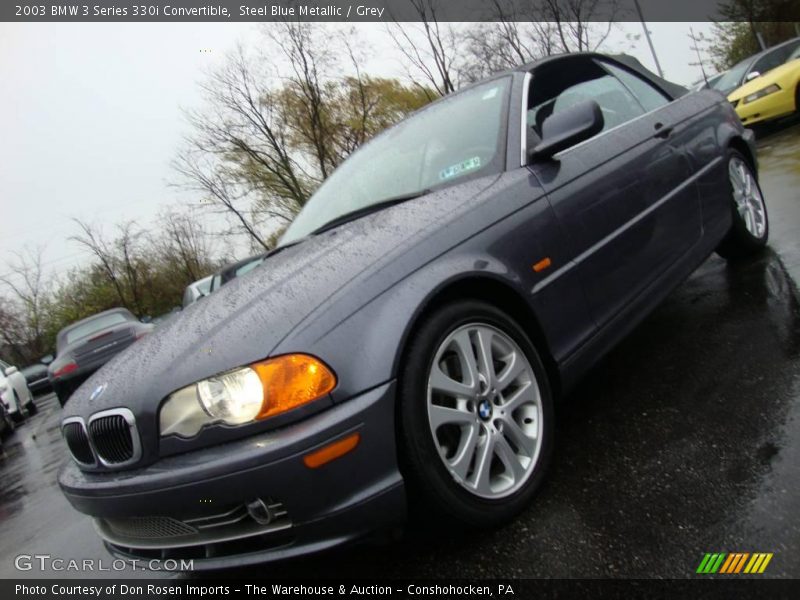 Steel Blue Metallic / Grey 2003 BMW 3 Series 330i Convertible