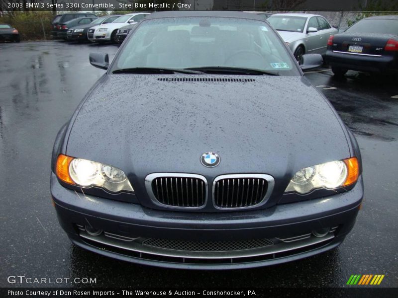 Steel Blue Metallic / Grey 2003 BMW 3 Series 330i Convertible