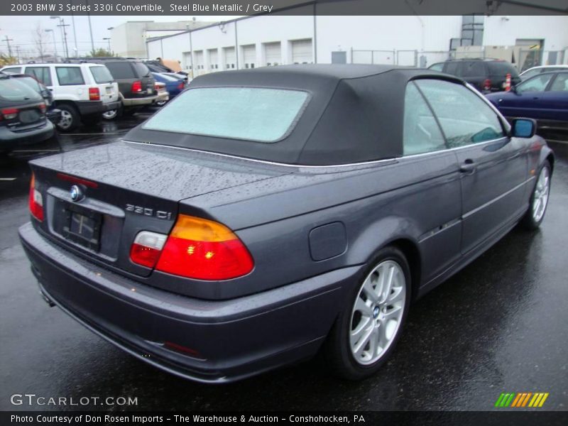 Steel Blue Metallic / Grey 2003 BMW 3 Series 330i Convertible