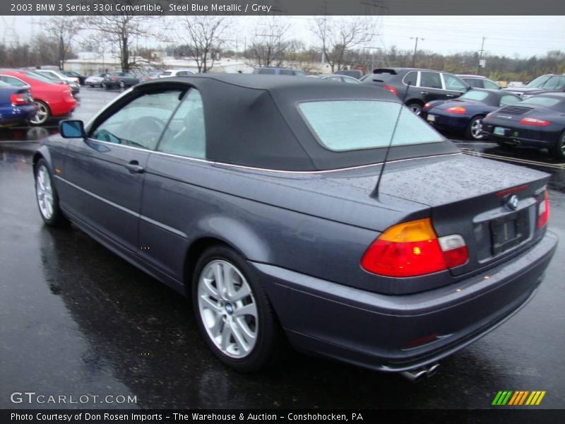 Steel Blue Metallic / Grey 2003 BMW 3 Series 330i Convertible