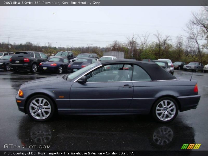 Steel Blue Metallic / Grey 2003 BMW 3 Series 330i Convertible