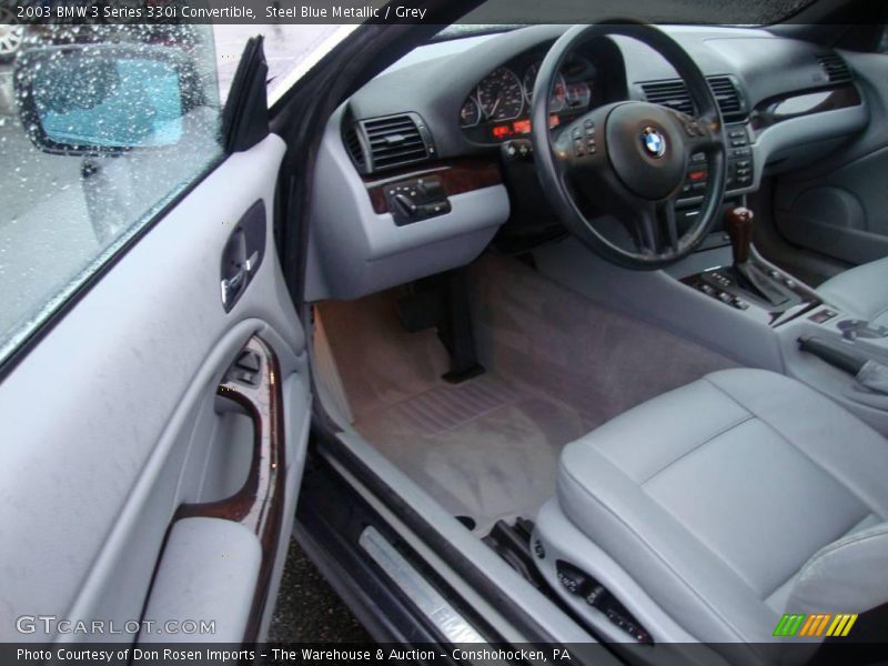 Steel Blue Metallic / Grey 2003 BMW 3 Series 330i Convertible