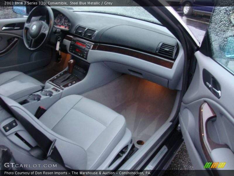 Steel Blue Metallic / Grey 2003 BMW 3 Series 330i Convertible