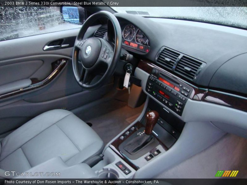Steel Blue Metallic / Grey 2003 BMW 3 Series 330i Convertible