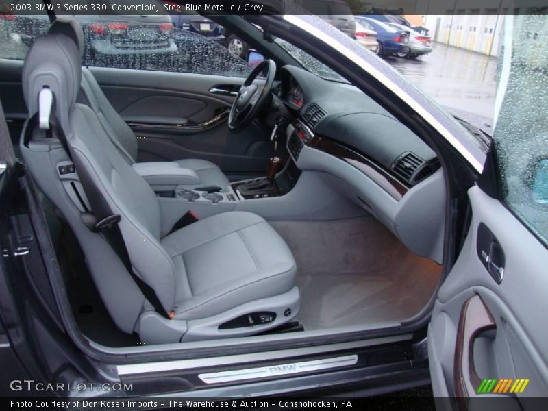 Steel Blue Metallic / Grey 2003 BMW 3 Series 330i Convertible