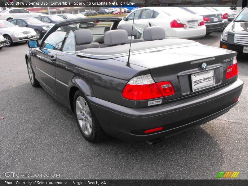 Sparkling Graphite Metallic / Grey 2005 BMW 3 Series 325i Convertible