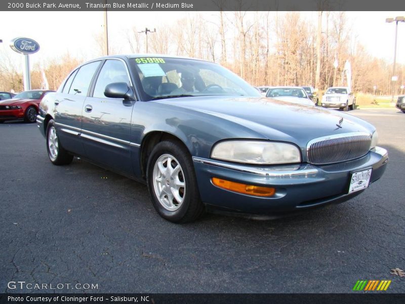 Titanium Blue Metallic / Medium Blue 2000 Buick Park Avenue
