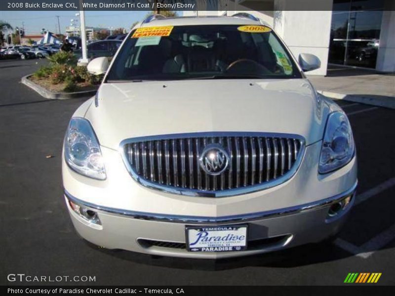 White Diamond Tri Coat / Ebony/Ebony 2008 Buick Enclave CXL
