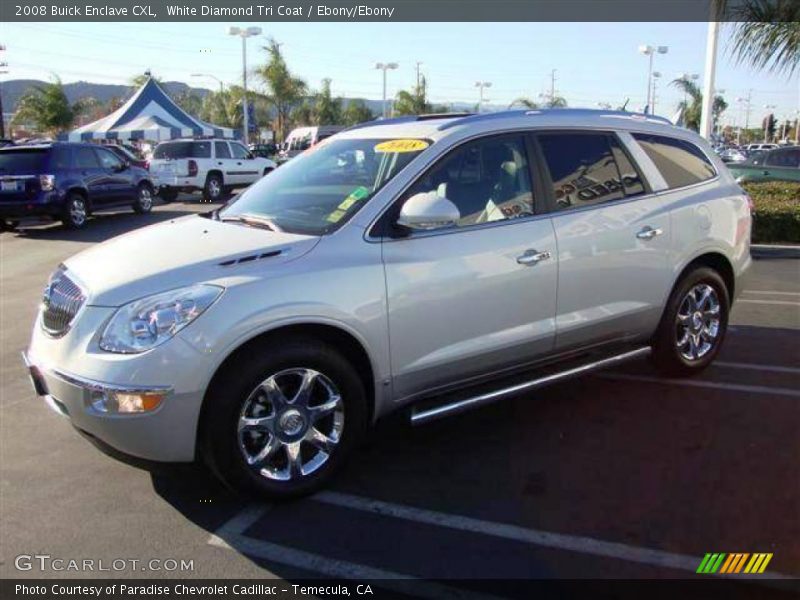 White Diamond Tri Coat / Ebony/Ebony 2008 Buick Enclave CXL