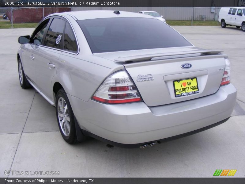 Silver Birch Metallic / Medium Light Stone 2008 Ford Taurus SEL