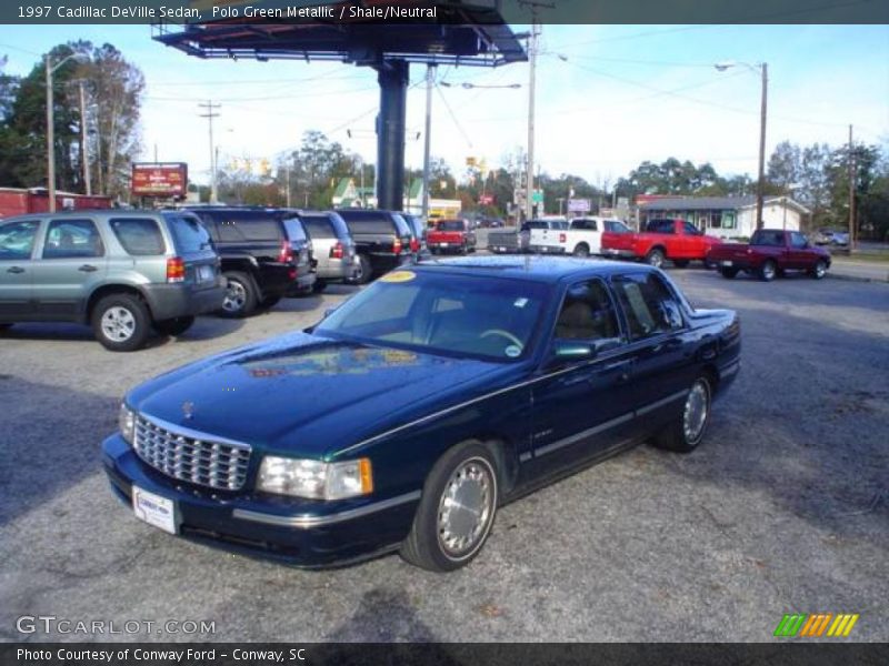 Polo Green Metallic / Shale/Neutral 1997 Cadillac DeVille Sedan