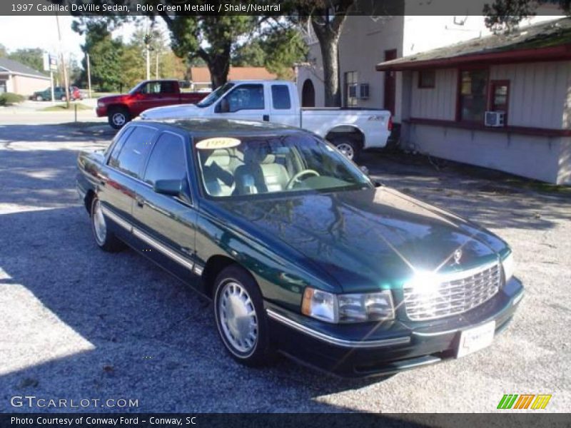 Polo Green Metallic / Shale/Neutral 1997 Cadillac DeVille Sedan