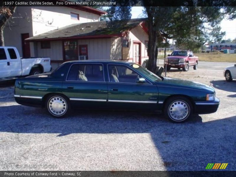 Polo Green Metallic / Shale/Neutral 1997 Cadillac DeVille Sedan